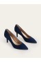 Navy Women's Boden Lara Mid-Heeled Court Shoes