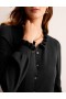 Black Women's Boden Ruffle-Neck Cardigan