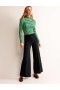 Black Women's Boden Wide Leg Ponte Pants