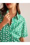 Light Turquoise Women's Boden Short Sleeve Cotton Shirts