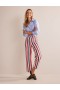 Red / Blue Stripes Women's Boden High Rise Stripe Jeans