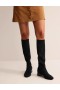 Black Women's Boden Cara Flat Stretch Knee-high Boots