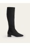 Black Women's Boden Cara Flat Stretch Knee-high Boots