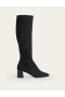 Black Women's Boden Cara Heeled Stretch Knee-high Boots