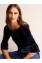 Navy Women's Boden Velvet Ruffle-Cuff Tops