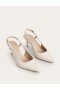 White Women's Boden Cut-out Sling Back Heels
