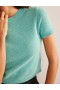 Turquoise Women's Boden Cropped Cashmere Tee Cardigan