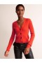 Red Women's Boden Ribbed Merino V Cardigan