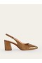 Gold Metal Women's Boden Slingback Mid Heels