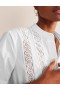 White Women's Boden Lace-Panelled Poplin Shirts