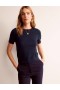 Navy Women's Boden Merino Scallop Cardigan