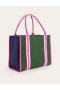 Pink / Navy / Green Women's Boden Tilda Canvas Tote Bags