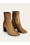 Gold Metal Women's Boden Block-Heel Leather Ankle Boots