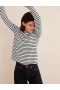 White / Black Women's Boden Bea Long Sleeve Breton T shirts