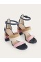 Multicolor Women's Boden Woven Striped Heeled Sandals