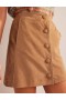 Light Brown Women's Boden Suede A-line Mini Skirts