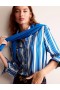 Blue Stripes Women's Boden Straight-Fit Woven Shirts