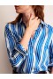 Blue Stripes Women's Boden Straight-Fit Woven Shirts