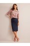 Navy Women's Boden Hampshire Ponte Column Skirts