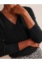 Black Women's Boden Eva Cashmere V-Neck Sweater
