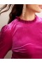 Purple Women's Boden Velvet Frill-Trim Tops