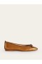 Brown Metal Snake Women's Boden Kitty Flexi Sole Ballet Flats