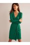 Turquoise Women's Boden Ribbed-Jersey Wrap Dress