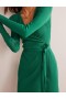 Turquoise Women's Boden Ribbed-Jersey Wrap Dress