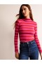 Light Red / Pink Women's Boden Anna Rib Roll Neck Tops