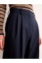 Navy Women's Boden Pleat-Front Tapered Pants