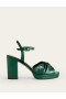 Green Metal Women's Boden Twist-Front Heels