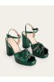 Green Metal Women's Boden Twist-Front Heels