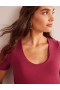 Red Women's Boden Double Layer Short Sleeve Tops