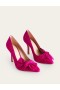 Purple Women's Boden Suede-Bow Heeled Court Shoes