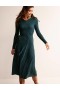 Green Women's Boden Lucy Jersey Midi Dress