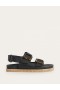Black Women's Boden Chunky Flat Buckled Sandals