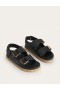 Black Women's Boden Chunky Flat Buckled Sandals