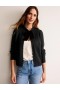 Black Women's Boden Fluffy Bow Cardigan