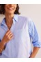 White / Blue Stripes Women's Boden Connie Cotton Shirts
