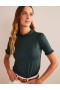 Green Women's Boden Supersoft Frill Detail T shirts