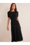 Black Women's Boden Cut Out Knitted Midi Dress