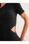 Black Women's Boden Cut Out Knitted Midi Dress