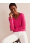 Fuchsia Women's Boden Eva Cashmere V-Neck Sweater