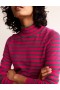 Pink / Green Women's Boden Striped Cashmere Sweater