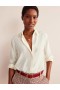 White Women's Boden Sienna Silk Shirts