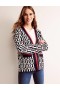 Black White Women's Boden Jacquard Cardigan