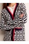 Black White Women's Boden Jacquard Cardigan