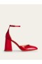 Red Women's Boden Patent-Leather Court Shoes