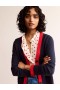 Navy Women's Boden Alma Contrast Trim Cardigan