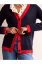 Navy Women's Boden Alma Contrast Trim Cardigan